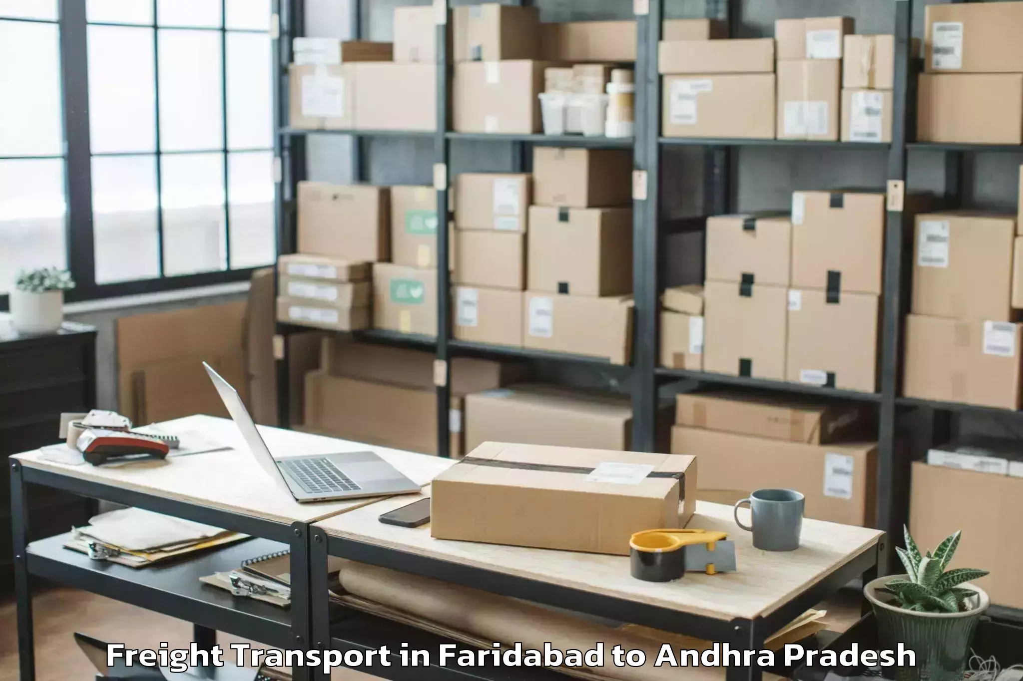 Reliable Faridabad to Voletivaripalem Freight Transport